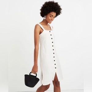 Madewell Size XL Texture & Thread Button-Front Tank Dress Cream